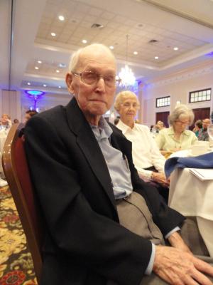 Richard Bayley, 96, oldest male Senior Games participant.