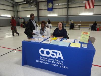 Representatives from COSA provided information on services available to Delaware County seniors. 