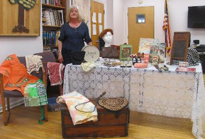 Storytelling with Roz Benton-Roz brought her Trunkful of Memories to Schoolhouse Center and used props and memorabilia to engage participants.