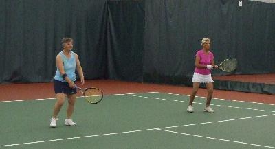 On the court action in Tennis