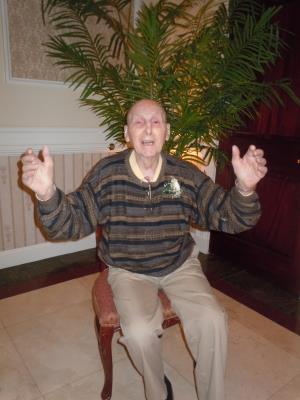 seated: Herman Giersch, of Granite Farms in Media, age 101