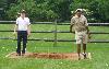 John Durning and Ernie Brown compete in Men's Horseshoes.
