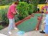June Robbins looking for a hole in one at Miniature Golf at Putt-Putt Fun Center!
