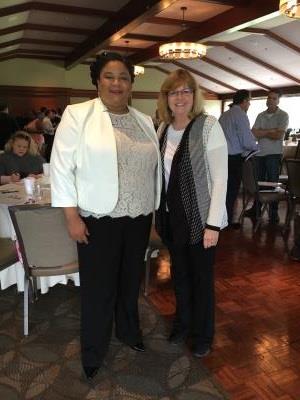Sharisse Stanford (left), COSA's Housing Director and Joanna King (right), Coordinator for the Delaware County Link to Aging and Disability Resource Center