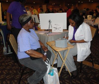 Free blood pressure screenings by Healthcare Solutions of Delaware Valley