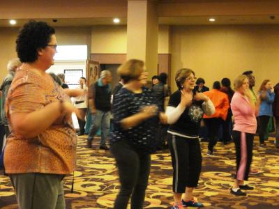 A free Zumba demonstration got everyone up and moving!