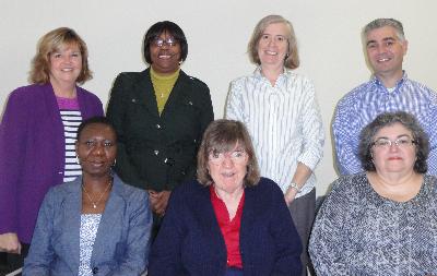 Link Partners: Bottom row (left to right)
Margaret Stevens, Crozer Keystone Health System; Lynn Prendergast-Gibbs, Freedom Valley Disability Center; Marie Bonita,Delaware County Office of Services for the Aging (COSA)
Top row (left to right) 
Joanna Geiger, Delaware County Aging and Disability Resource Center Coordinator; Trindy Grundy, Senior Community Services and APPRISE; Mary Vilter, Regional Housing Coordinator; Mike Boyer, Mercy LIFE 