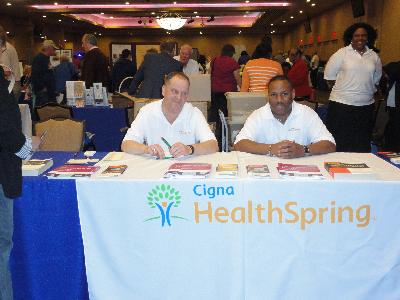 Cigna HealthSpring, proud sponsor of Older American's month. Cigna HealthSpring provided a jazz band which entertained the expo crowd.