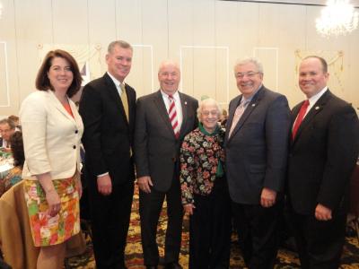 Members of Delaware County Council with Grace DiAddezio, 99.